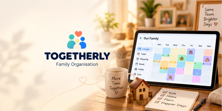 Family together at home